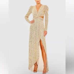 Mac Duggal Multicolor Criss Cross Dress